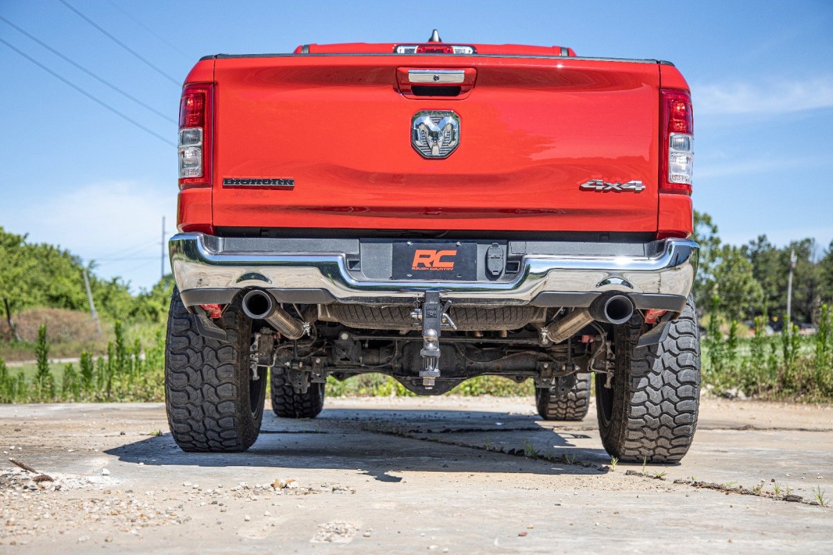 Ram 1500 Performance Exhaust - Rough Country - Dual Cat-Back - Black - '19-'23